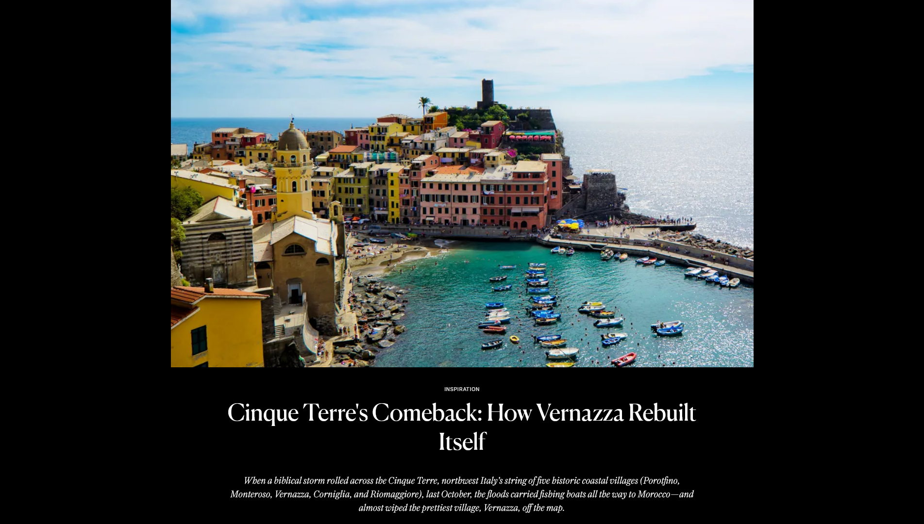 Cinque Terre’s Comeback: How Vernazza Rebuilt Itself